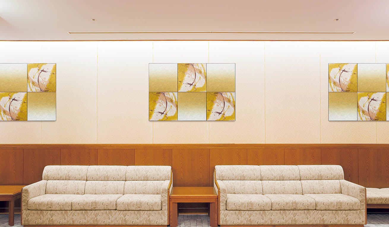 連接アートパネル AM6441 4連｜アートパネル 壁付け 和紙