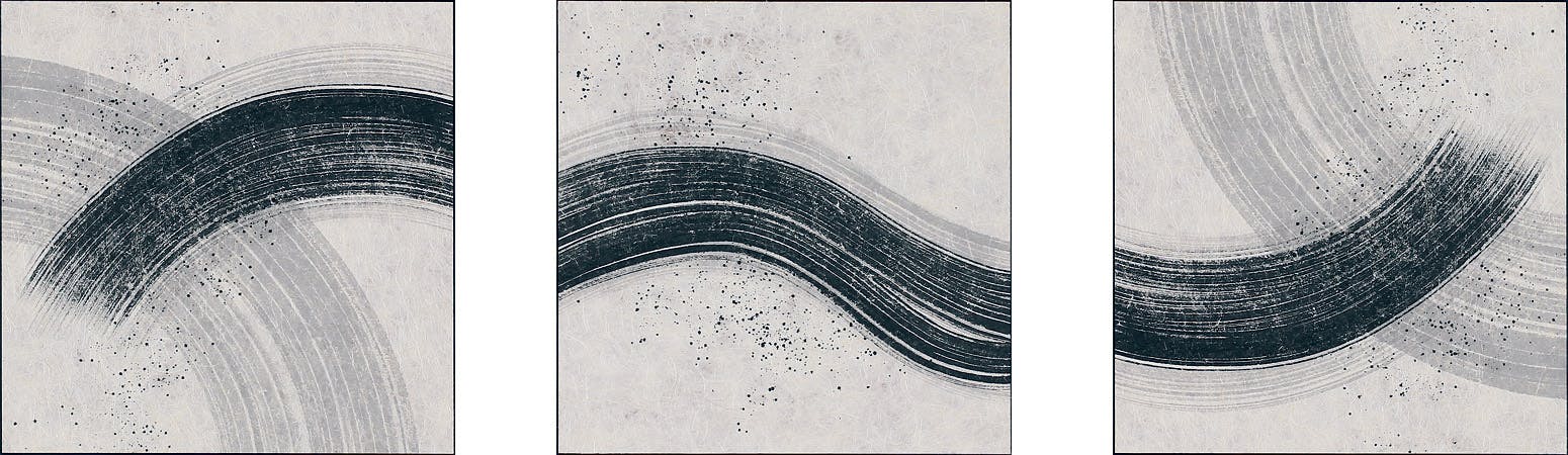 連接アートパネル AM6453 45角3連｜アートパネル 壁付け 和紙