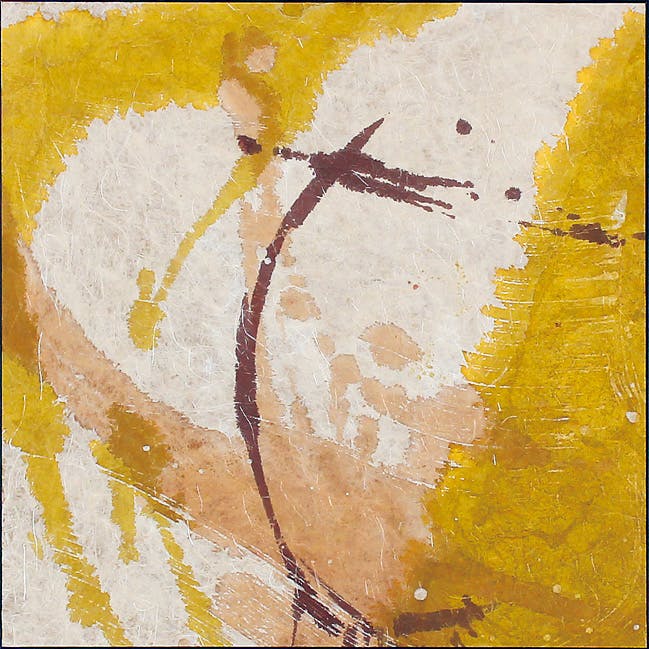 立体的な紙製アートパネル オレンジ青グラデーション