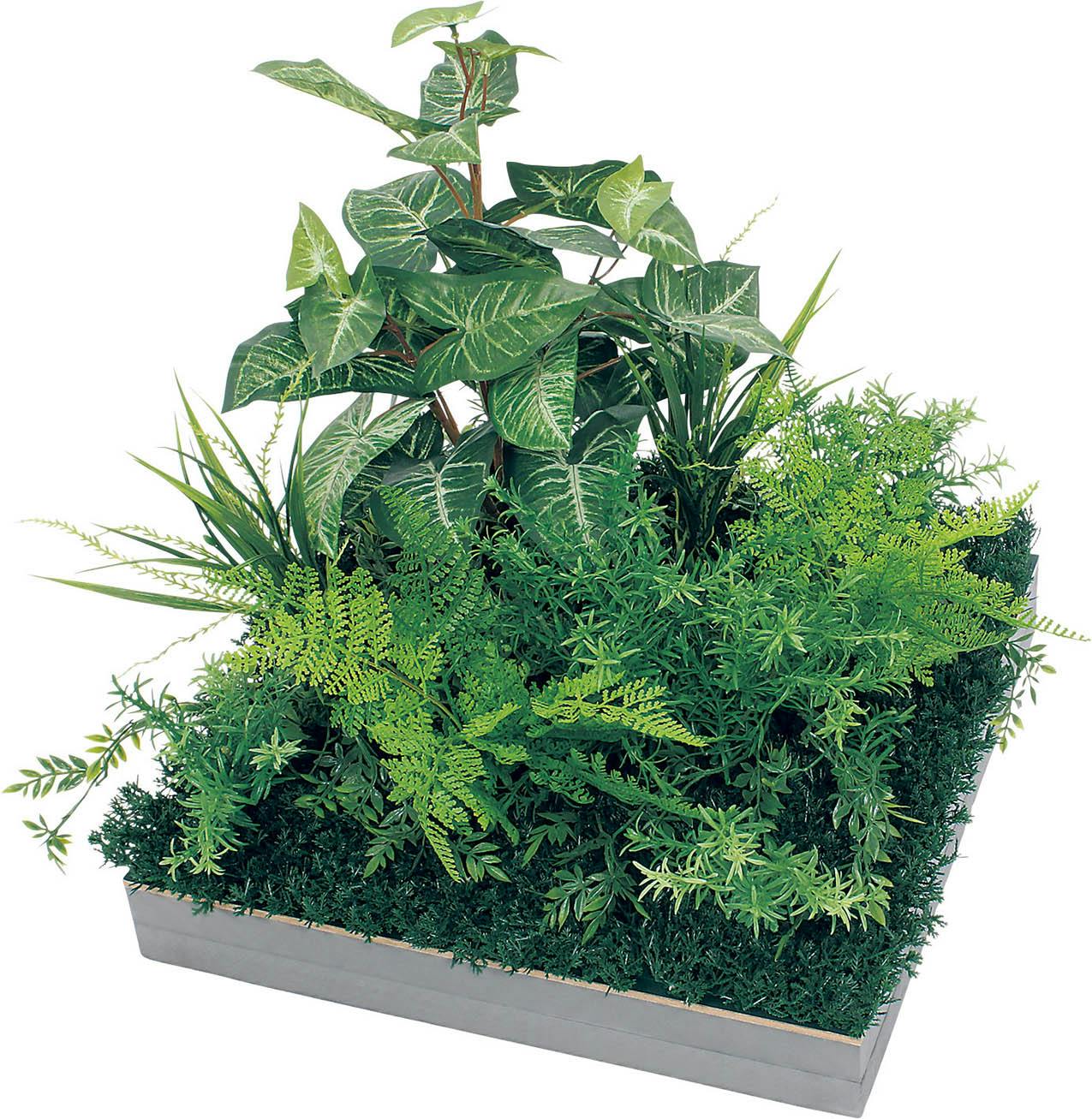 フェイクグリーン　スクエア 連接スクエアグリーン(単品) GR9035 45角｜アレンジグリーン シックな