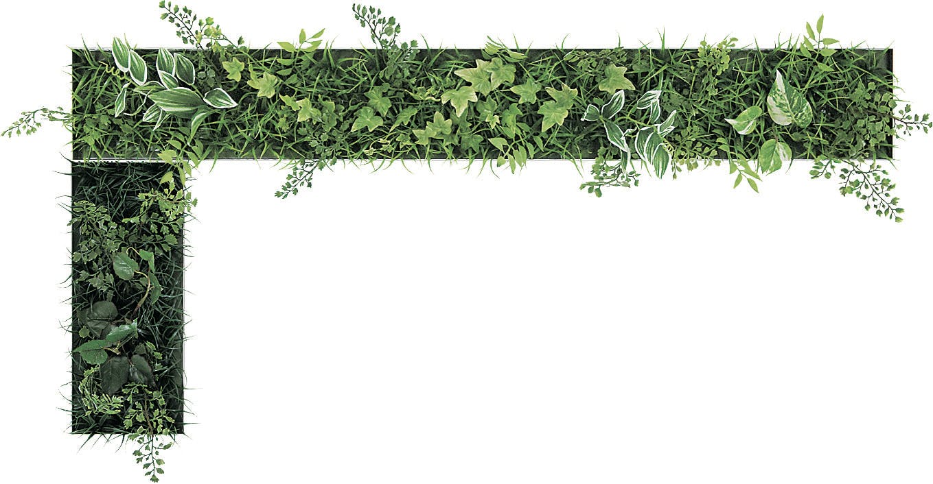 連接グリーン GM1474 2連｜フェイクグリーン 壁面緑化 ライン