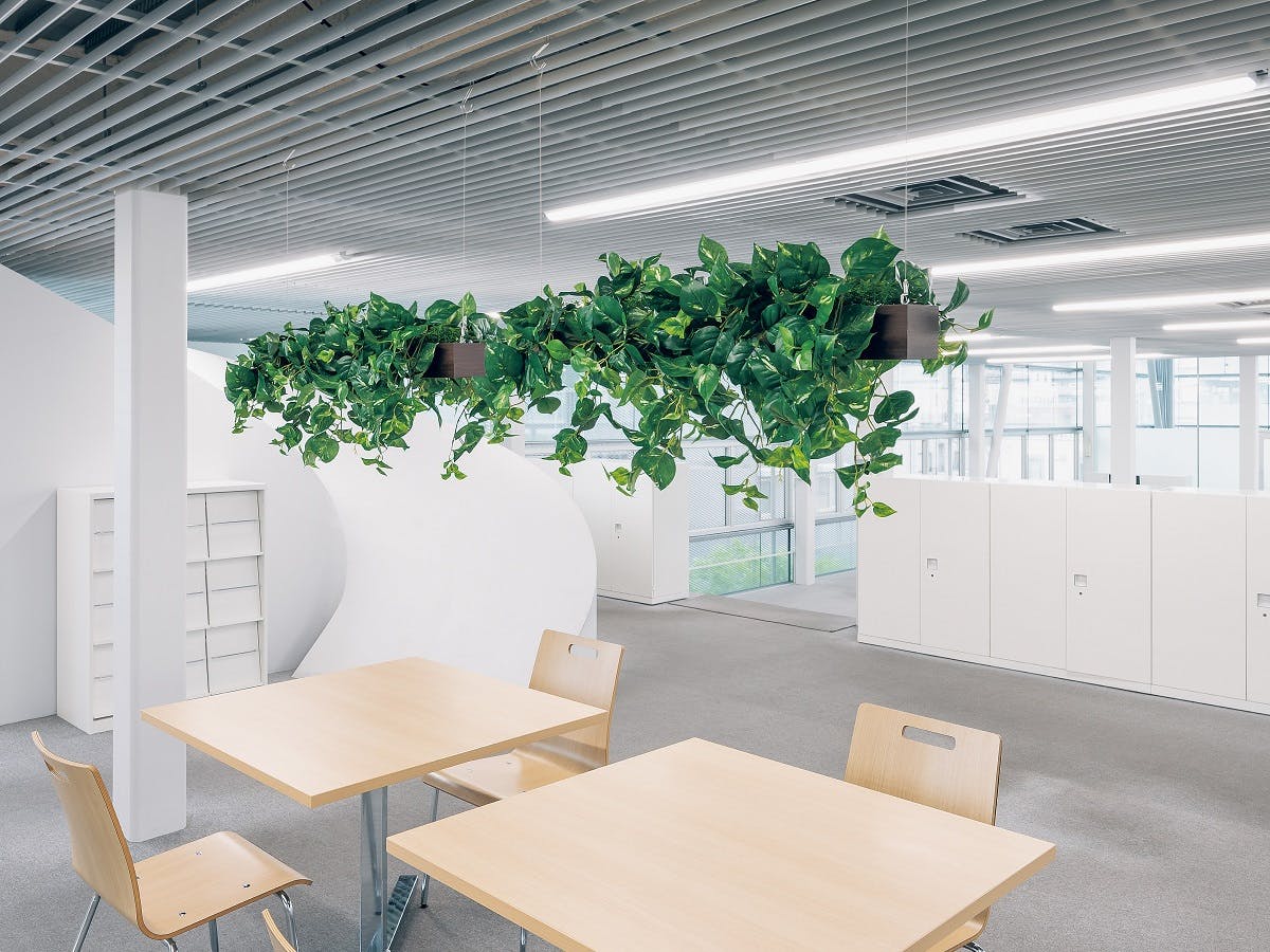 ハンギングポット GR4439｜フェイクグリーン 天吊りポット 片側のみ