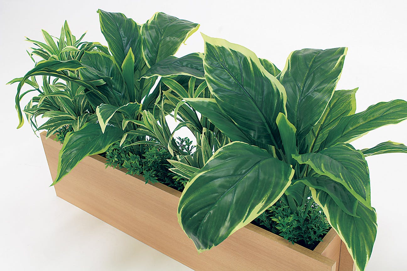 卓上ポット GR4464｜フェイクグリーン 卓上間仕切りポット シンプル