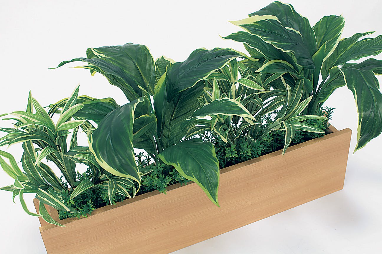 卓上ポット GR4464｜フェイクグリーン 卓上間仕切りポット シンプル