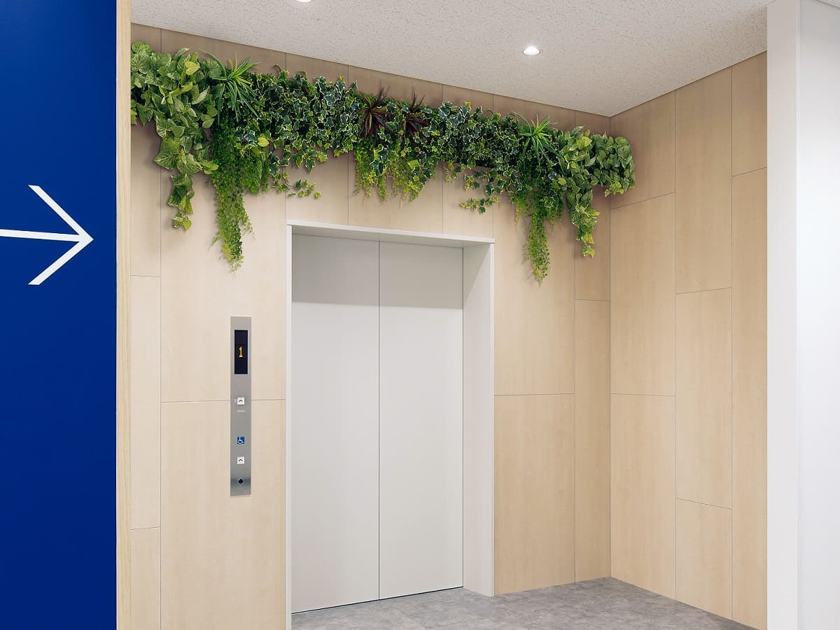 連接グリーン GM1845 5連｜フェイクグリーン 壁面緑化 しだれミニタイプ