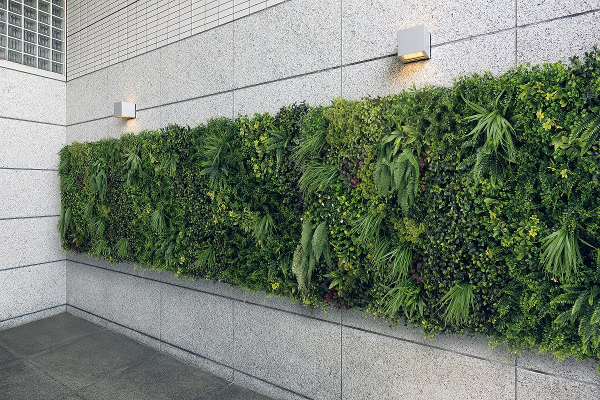 連接グリーン GM1854 100角4連｜フェイクグリーン 壁面緑化 屋外