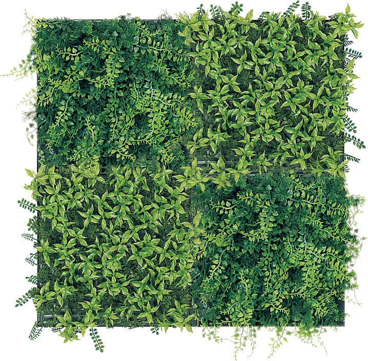 連接グリーン GM1820 30角4連｜フェイクグリーン 壁面緑化 プレーン