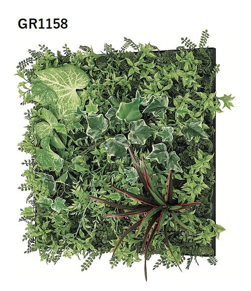 組み合わせグリーン GM1817 45角4連｜フェイクグリーン 壁面緑化 木調