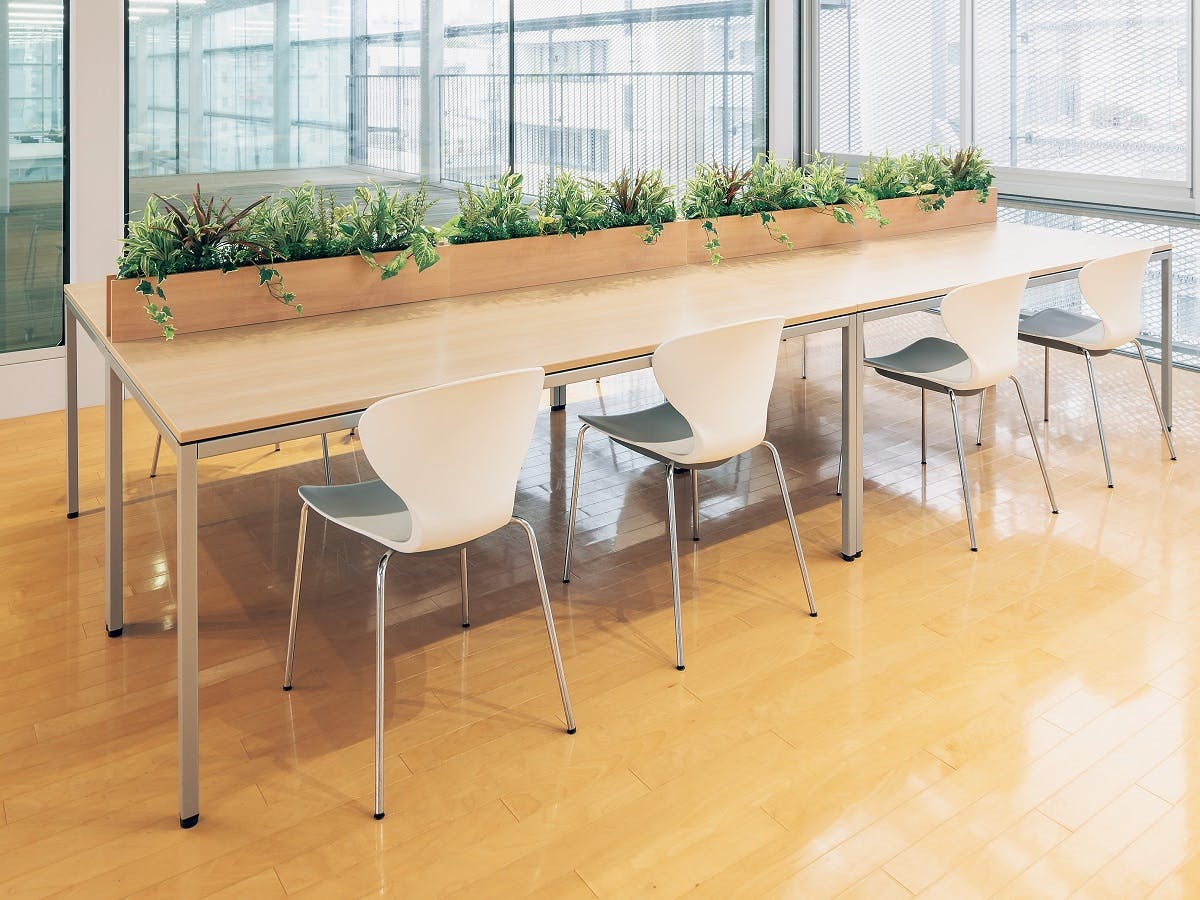 卓上間仕切りポット シンプル薄型タイプL900 GR4463×4｜グリーンモード