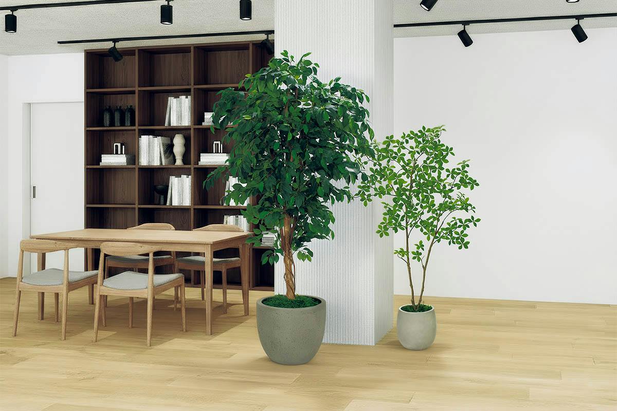 樹木プランター GR5092 H2100 フィカスベンジャミン｜人工観葉植物