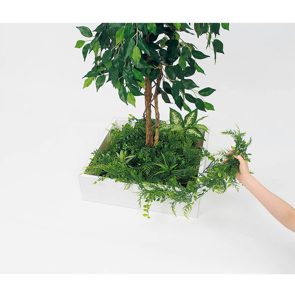 テーブル樹木 GR5121 H1200 フィカスベンジャミン｜人工観葉植物 角