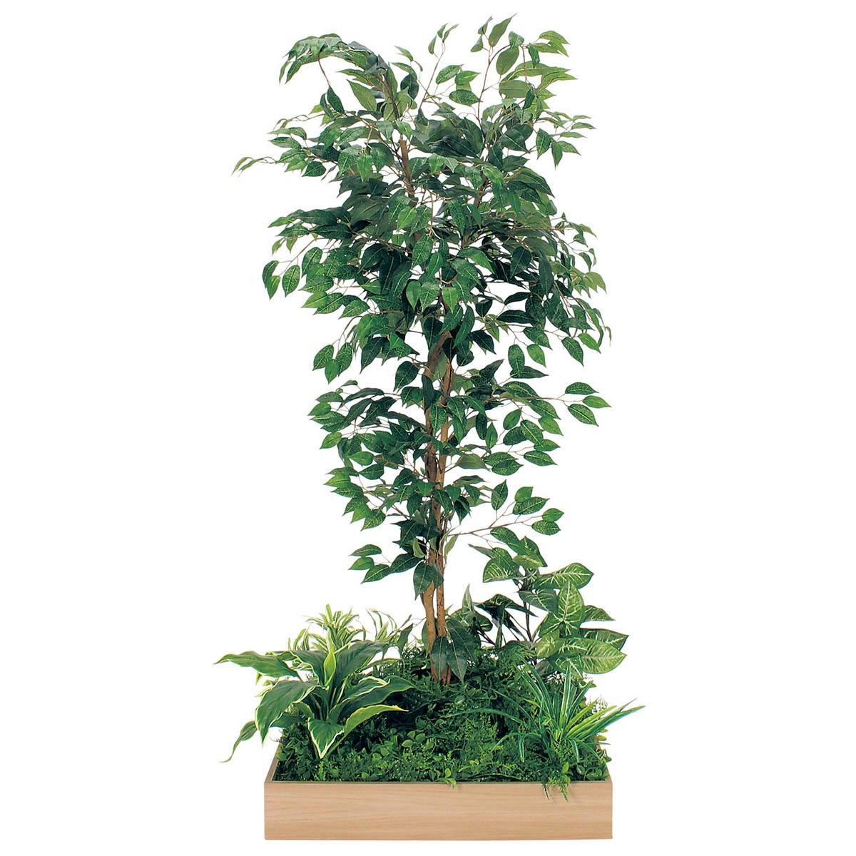 テーブル樹木 GR5130 H1500 フィカスベンジャミン｜人工観葉植物 角