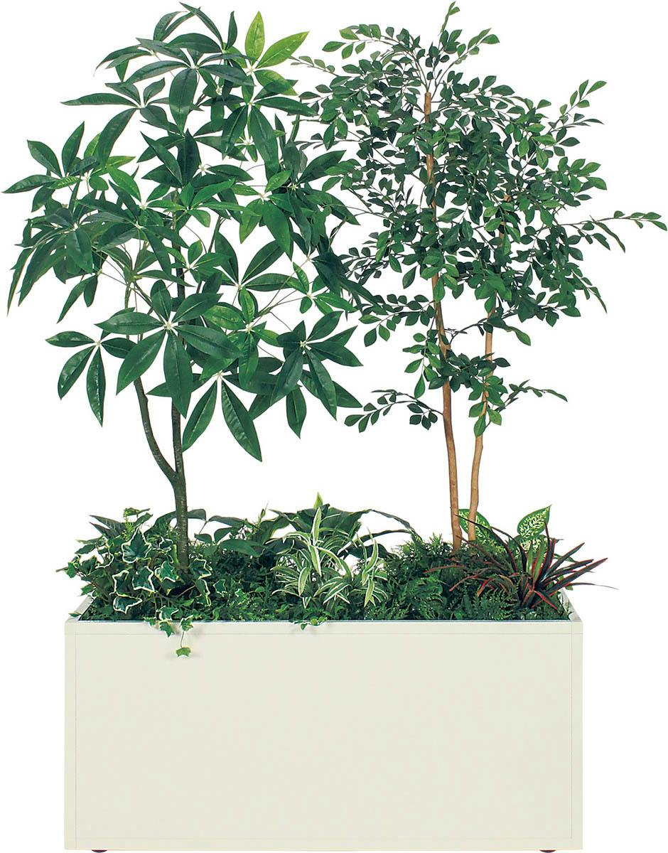 寄せ植えプランター GR5153 パキラ＆トネリコ H1500｜人工観葉植物