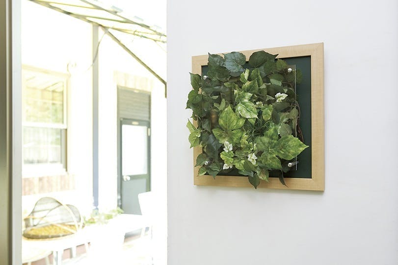 ウォールグリーン GR3342 ｜フェイクグリーン 壁掛け 木目フレーム