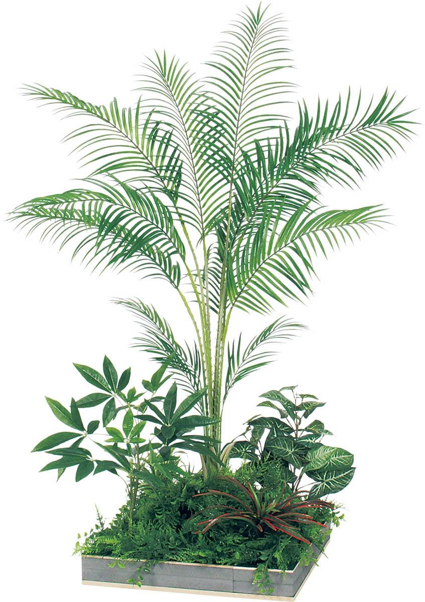 ボックスプランター GR5065 アレカヤシ H2000 ｜人工観葉植物 樹木