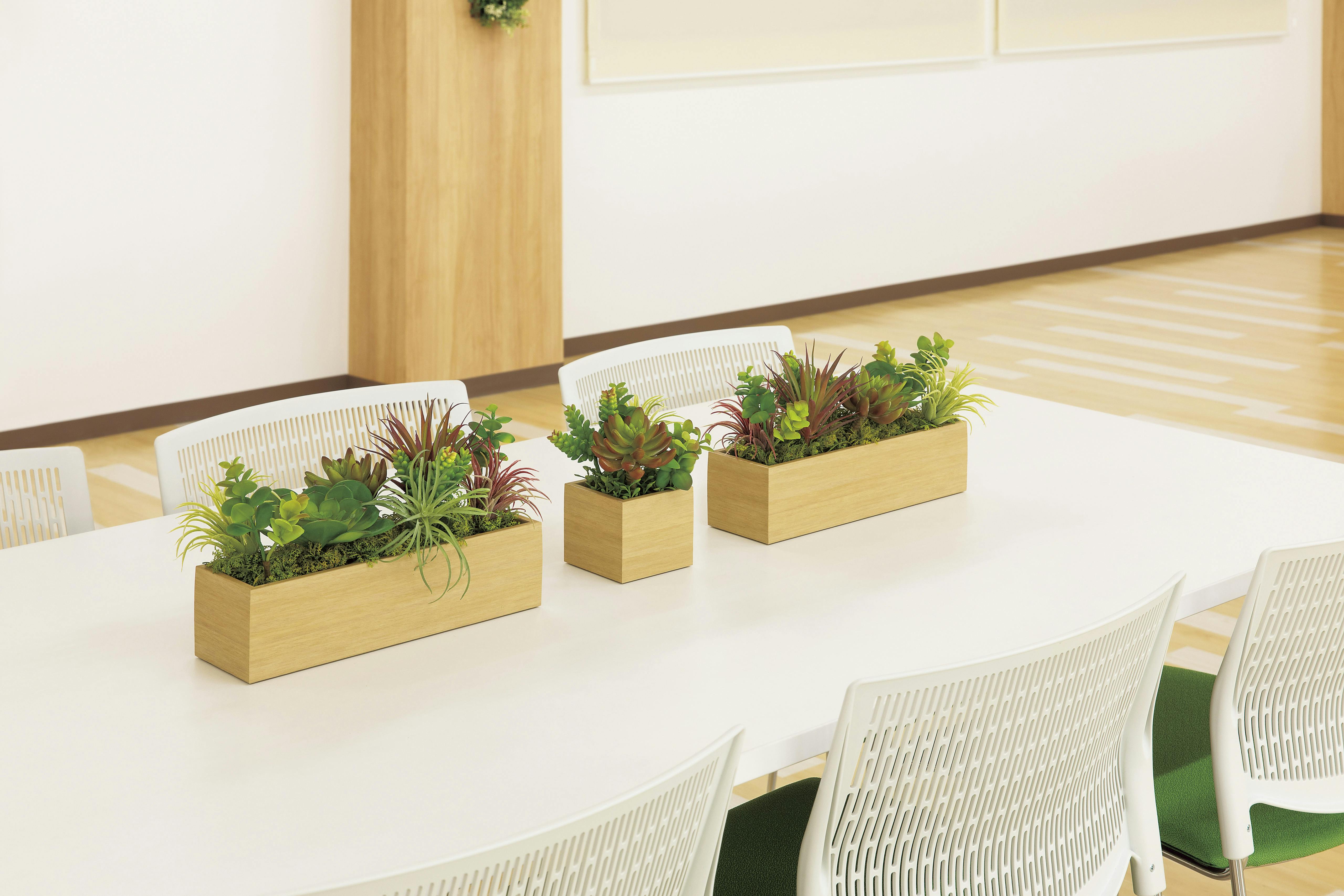 卓上ポット GR4391 ｜フェイクグリーン 卓上 ミニワイドタイプ ナチュラル