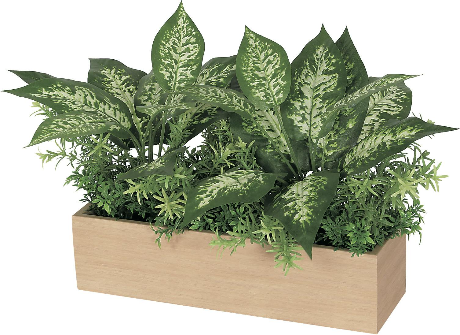 卓上ポット GR4390 ｜フェイクグリーン 卓上 ミニワイドタイプ