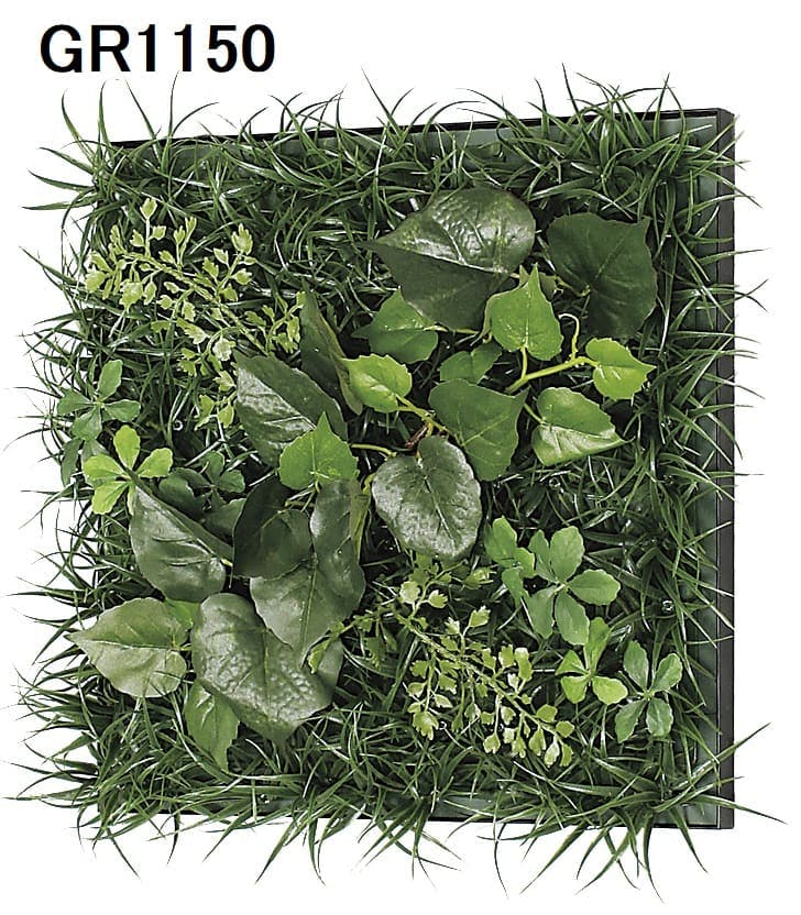 連接グリーン 人工観葉植物 フェイクグリーン 30角 GR1149 連接グリーン GM1691 30角3連｜フェイクグリーン 壁面緑化 プレーン