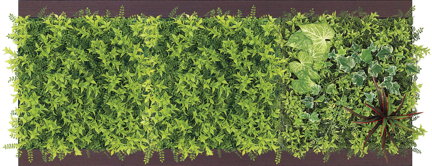 フェイクグリーン 連接グリーン GM1723 45角3連（1350mmSP）｜フェイクグリーン 壁面