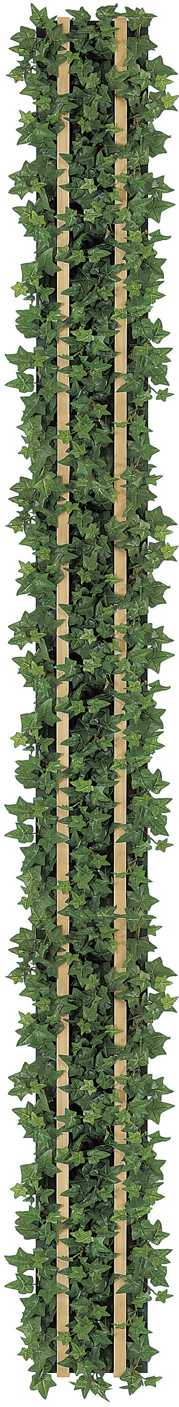 連接グリーン GM1729 3連｜フェイクグリーン 壁面緑化 木桟付きライン