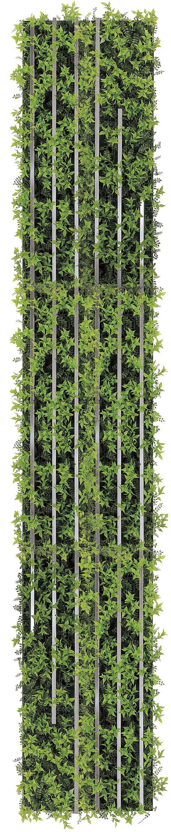 連接グリーン GM1739 6連｜フェイクグリーン 壁面緑化 メタル調ライン