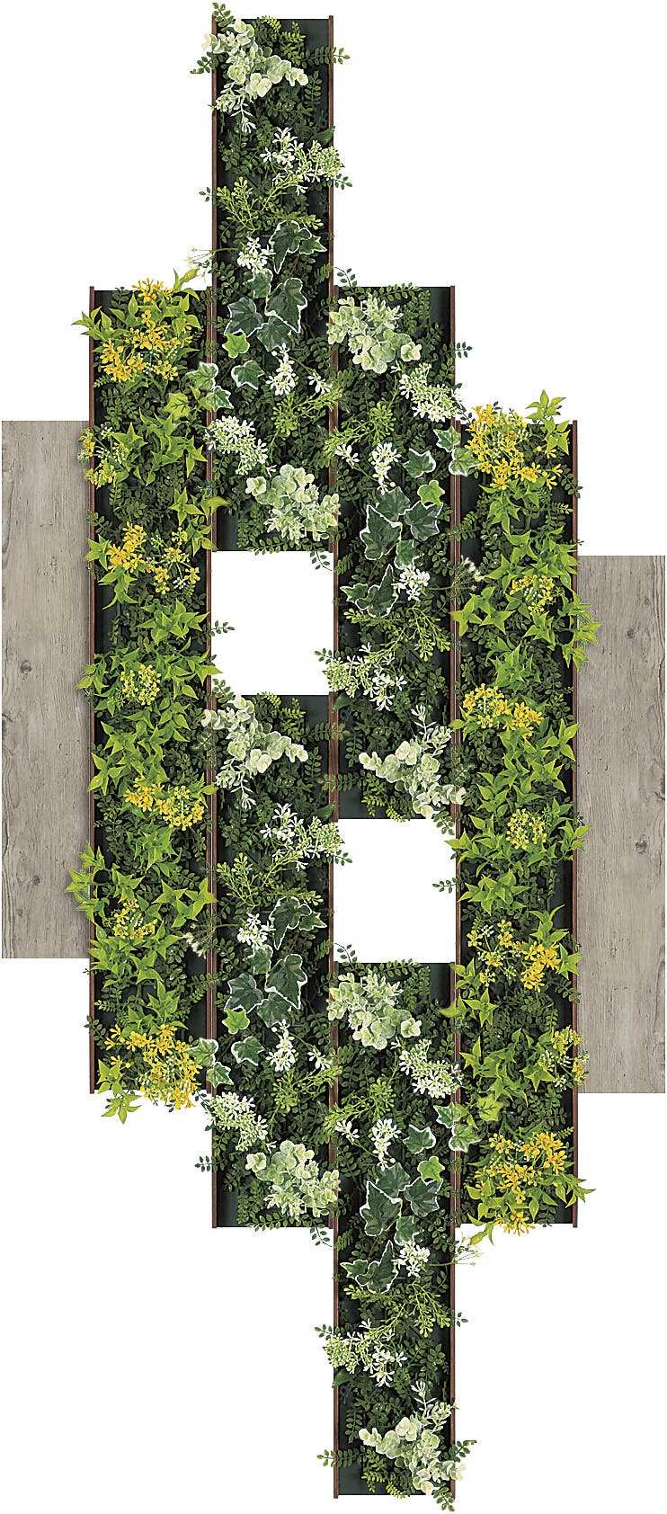 Aランク 組み合わせグリーン 壁取り付け 8連 人工観葉植物 フェイクグリーン GM1585 通販