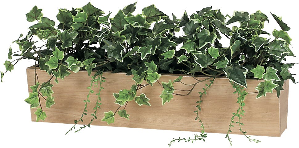 卓上間仕切りポット GR4299 ｜フェイクグリーン 卓上 斜めボックス(中