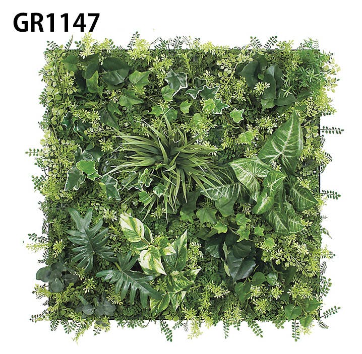 連接グリーン GM1679 60角4連｜フェイクグリーン 壁面緑化 彩り豊か