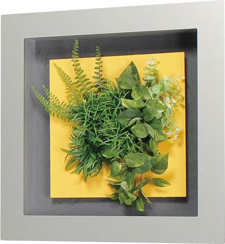 グリーン GR3078 ｜フェイクグリーン 壁掛け 立体グリーンアート シルバー