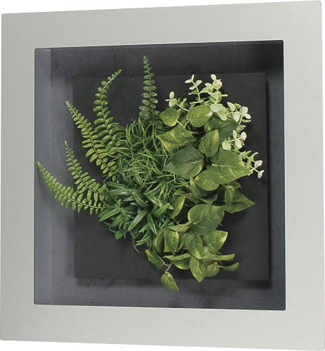 グリーン GR3079 ｜フェイクグリーン 壁掛け 立体グリーンアート シルバー