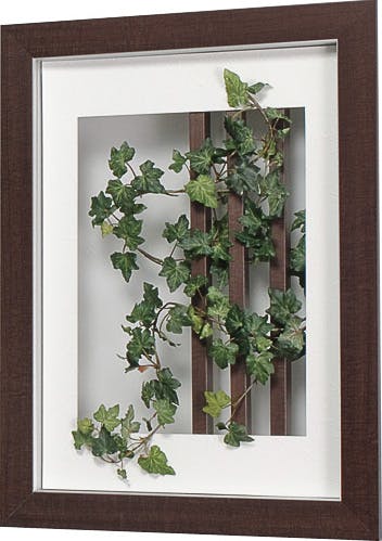 グリーン GR3096 ｜フェイクグリーン 壁掛け 格子 セピア