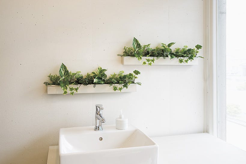 もち 壁掛け・アレンジ デザインポット GR4040 ｜フェイクグリーン 壁掛け 卓上 ラインタイプ