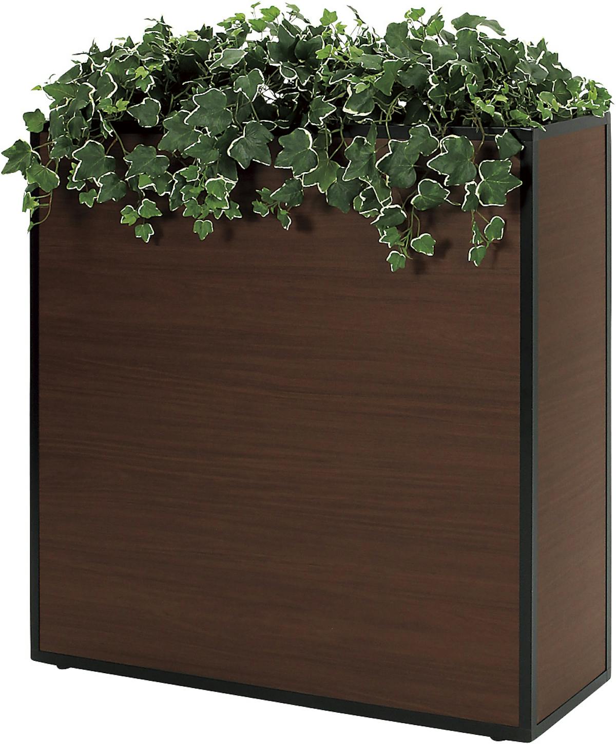 BOXプランター GR2293 ｜フェイクグリーン パーテーション ボックス型 セピア