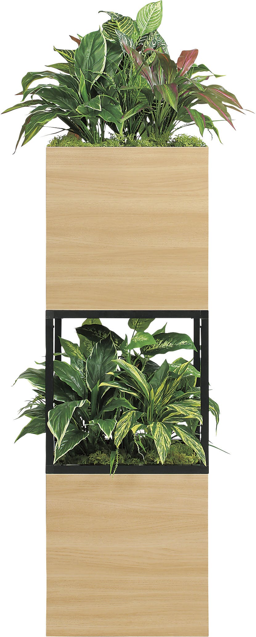 グリーンポット貿易部　モードライト キューブ 55cm EB-MC5555LG スタッキングプランター GR2555 ｜フェイクグリーン グリーン